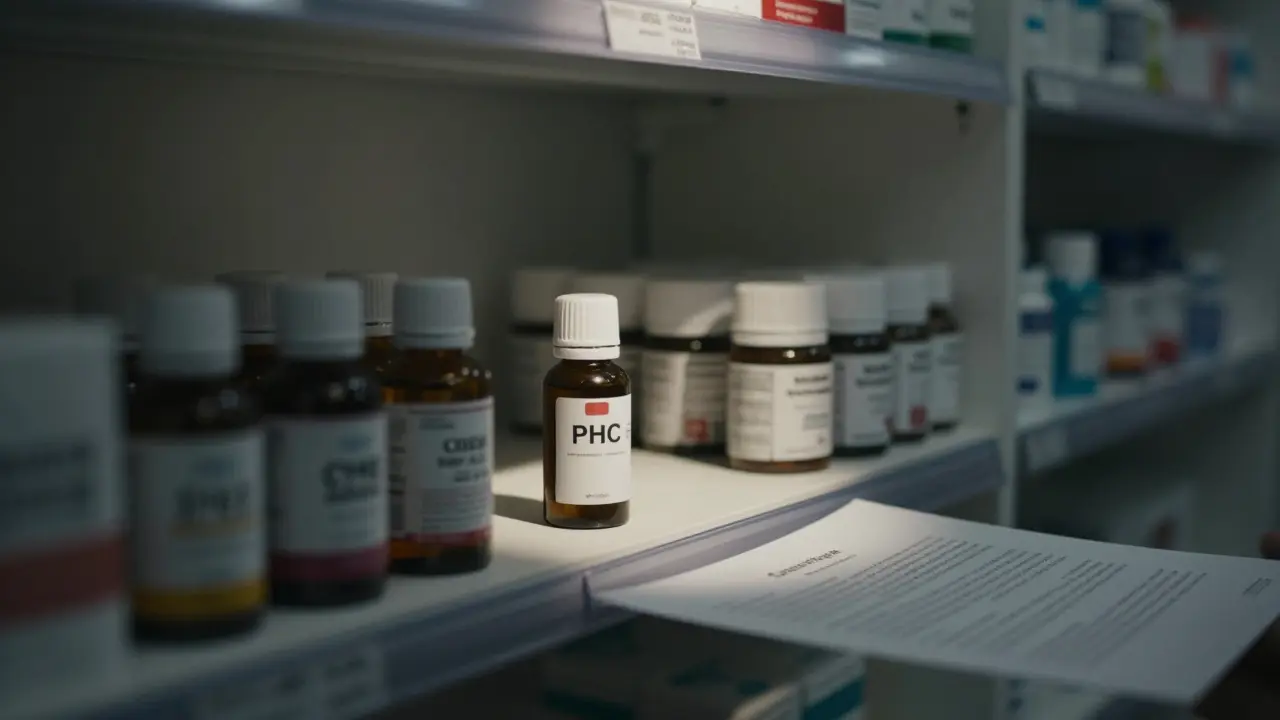 Police s látkami PHC, CBD a dalšími doplňky v české lékárně