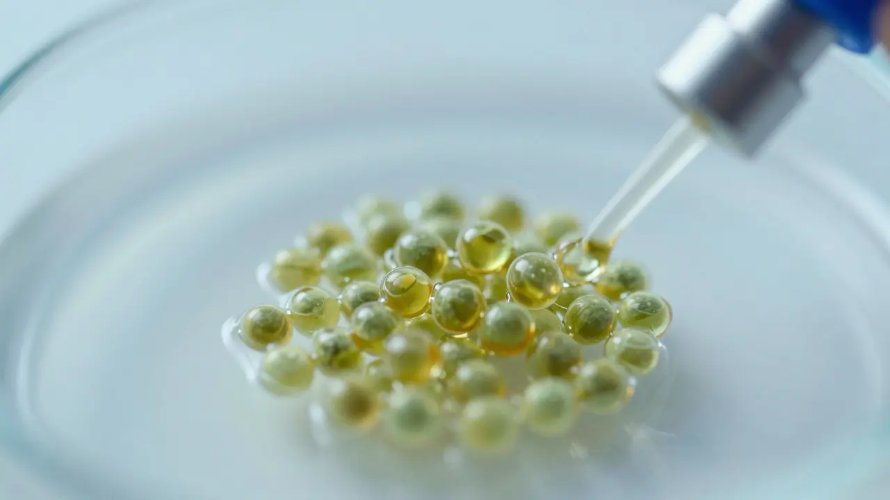 Mikroskopický pohled na nanotechnologii pro lepší vstřebávání konopí.