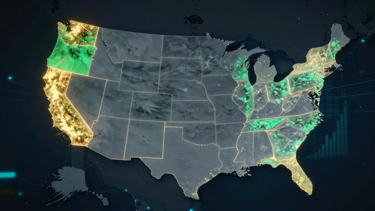 Které státy USA spotřebují nejvíce konopí? Statistiky a trendy roku 2026